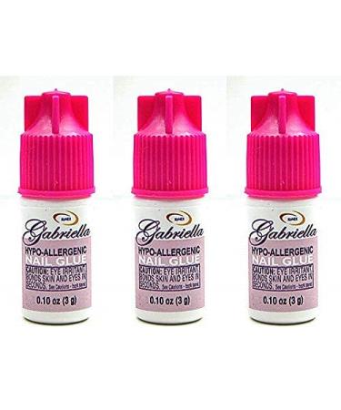 Hypo-Allergenic Nail Glue 0.1oz (3 Pack) - Gabriella, Allergy-Safe Formula - Buy Online on GoSupps.com