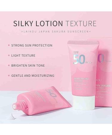  TANOOS Japan Sakura Sunscreen SPF 50+ Pa+++ Japan Sakura Sunscreen Skincare SPF 50 Sunscreen Moisturizing Cream Facial And Body Sunscreen Sunscreen Skincare Cream for all Skin Types - Buy Online on GoSupps.com