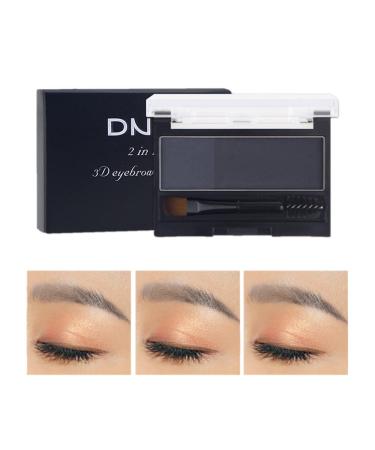 Professional Eyebrow Powder Palette Eyebrow Makeup Waterproof Eyebrow Powder 5 Colors to Choose (01# Gray Black) - Buy Online on GoSupps.com