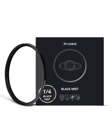 7artisans Black Mist Filter 1/4 Aluminum Alloy Natural Soft Diffuser Effect Dream Cinematic Effect Soft Focus Optical Glass Filter (72mm) 72mm BLACK MIST-1/4
