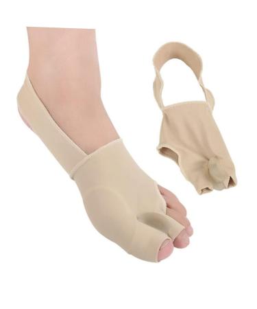 Healeved Bunion Separator Sleeve - 3 Pairs Orthotic Straighteners for Hallux Valgus - Beige, 3pcs Medium - Buy Online on GoSupps.com