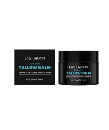 Men's Moisturizing Cream with Tallow Anti-Wrinkle Firming Hydrating Face & Body Balm Natural Skincare for Mature Dry Sensitive Skin Lightweight Non-Greasy Formula for Deep Nourishment1.76oz