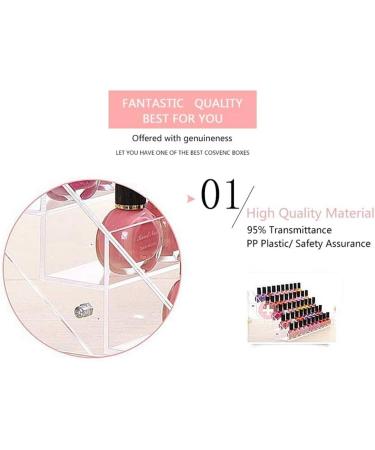 Wakects Nail Polish Organizer - 4 Tiers Transparent Makeup Rack Display | International Shipping Available - Buy Online on GoSupps.com