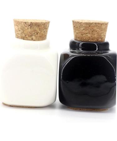 minkissy 2pcs Bottle for Manicure Gratitude Jar Clear Bottle with Lid Travel Bottles Polymer Clay Charms for Nails Blessings Jar Ceramic Favor Jars Ceramics for Manicure Bamboo - Buy Online on GoSupps.com