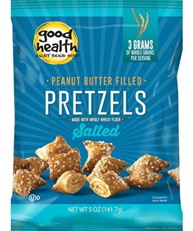 Good Health Peanut Butter Pretzels, Salted, 5.5 Ounce Bags (Pack of 12) Salted 5 Ounce (Pack of 12)