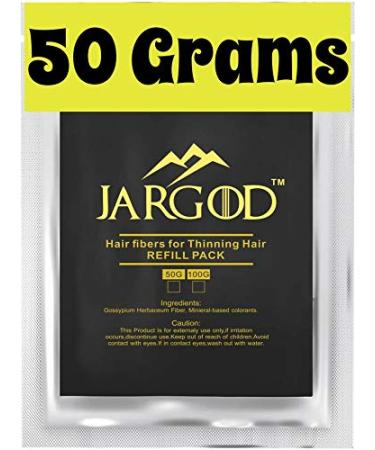 Hair Building fibers 50 Grams Jargod- Refill Your Existing Fiber Bottle - Hair Loss Concealer For Thinning Hair (Light Brown)