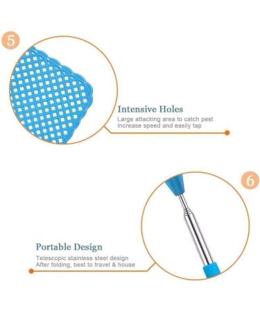 Fly Swatters Telescopic Extendable Fly SwatterRetractable Flies Tool Swatter SuppliesGarden Mosquito Trap - Buy Online on GoSupps.com