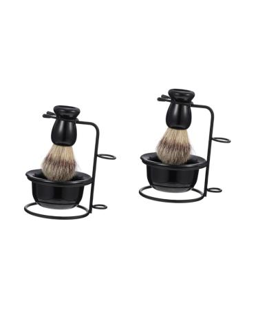 Beavorty 2 sentences beard set Razor foam mug shaving shell hair wet shaving set wear-resistant beard brush shaving brushes for the household. Adjust accessories shave man plastic