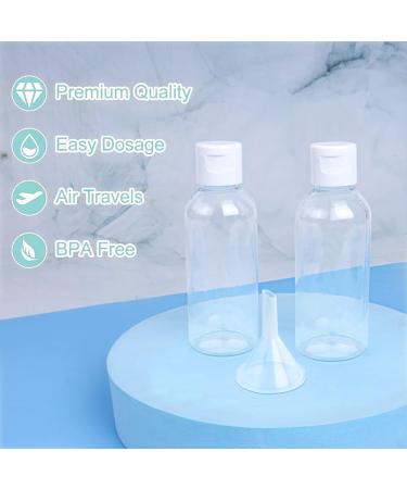 Flintronic 80ml Travel Bottles Set - 6pcs Cosmetic Fillable Bottles with Funnel for Air Travel & Business Trips - Buy Online on GoSupps.com