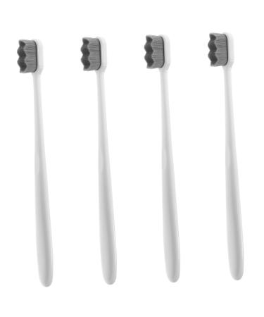 Homsfou 4 pieces of soft toothbrush travel toothbrush toothbrush travel toothbrush. Building -resistant toothbrush manual brush household cleaning brush pregnant woman pp 1 piece (1 Pack) white