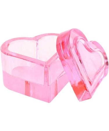 Harilla Nail Art Dish with Lid Nail Art Glass Cup Easy Clean for Woman Holder Equipment Small Jewelry Storage Box pink - Buy Online on GoSupps.com