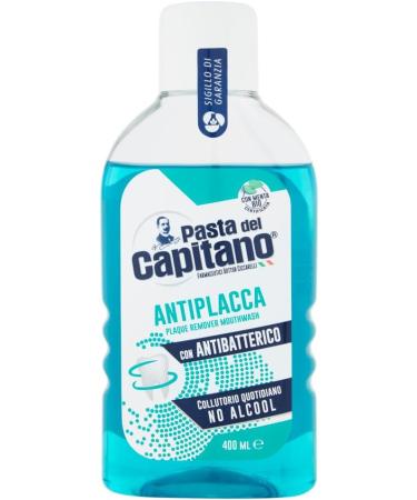 Buy 8x Pasta del Capitano Anti-Plaque Mouthwash 400ml - Enhance Oral Hygiene + Free Beni Culinari Keychain - International Shipping Available - Buy Online on GoSupps.com