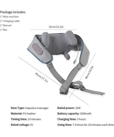 Shiatsu Neck Massage Device with Heat | 5D Deep Tissue Relief for Neck Back & Shoulder Pain | International Shipping Available - Buy Online on GoSupps.com