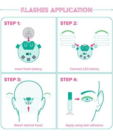 Light-Up Eyeliner & LED False Eyelashes - 2ct Halloween Costume Makeup Accessories - Buy Online on GoSupps.com