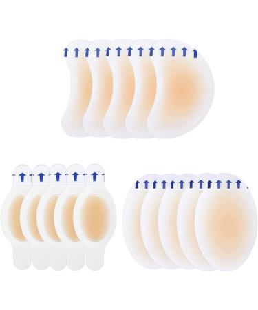 24 Pcs Blister Gel Guard Waterproof Plasters for Feet & Fingers - Invisible Blister Protector for Toes, Forefoot, Heel - Ski & Sport Bandages (3 * 5P) - Buy Online on GoSupps.com