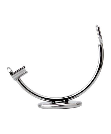 Curved Polished Shaving Stand Set - 5 Piece Argent - Premium Grooming Essentials for Men - Buy Online on GoSupps.com