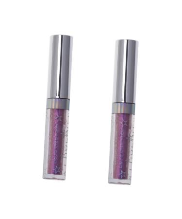 FRCOLOR 2pcs Liquid Glitter Glow Liquid Eye Shadow Women Makeup Liquid Eyeliner Flashing 1 count (Pack of 1) As Shownx2pcs