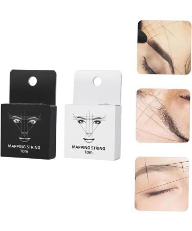 Hemoton 2pcs Ink Eyebrow Powder Stamp Kit Eyebrow Permanent Stencil Wire Ruler Eyebrow Line Simple - Buy Online on GoSupps.com