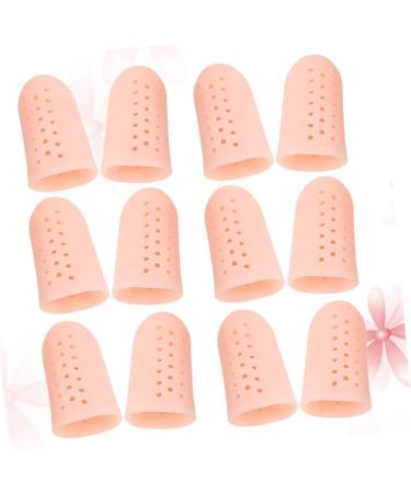 Healvian Silicone Finger Sleeves - 12 Pairs - Toe Cap Gel Protectors - Anti-Friction Cover Tool - Skin Color - 4.5x2.1 cm - Buy Online on GoSupps.com