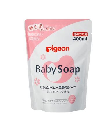 PIGEON PIGEON BABY WHOLE BODY FOAM SOAP FLOWER REFILL 400ML