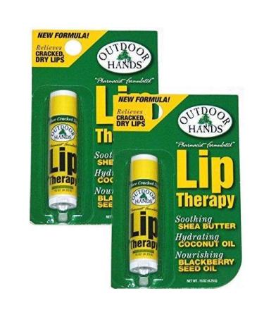 Outdoor Hands Lip Therapy Shea Butter Coconut Oil & Blackberry Seed Oil - 2pack