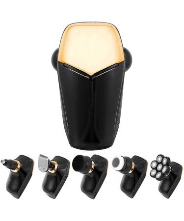 Buy 5-in-1 Electric Razor for Men | Waterproof Shaver with LCD Screen & 7 Blades - Ideal Bald & Nose Hair Trimmer Kit - Buy Online on GoSupps.com