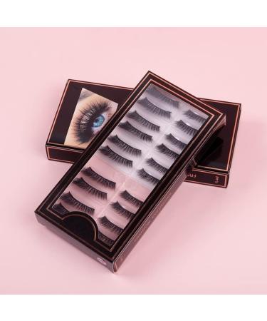 Lashes Natural Wispy False Eyelashes Light Weight Eyelashes Pairs Of 10 Reusable Soft Extension Makeup False Lashes