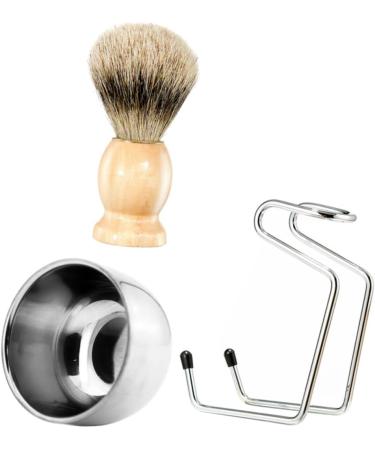 FOMIYES 3 Sets Shaving Tool Kit - Man's Wooden Soap Dish & Accessories for a Perfect Shave International Shipping Available - Buy Online on GoSupps.com