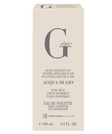 PB ParfumsBelcam G Eau 3.4 Fl Oz Eau de Toilette Spray - Acqua Di Gio Alternative - Buy Online on GoSupps.com