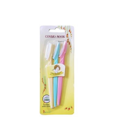 Eyebrow Razor with Precision Cover - 3 ct Dermaplane & Face Razors for Women's Eyebrow Shaping & Peach Fuzz Removal - Buy Online on GoSupps.com