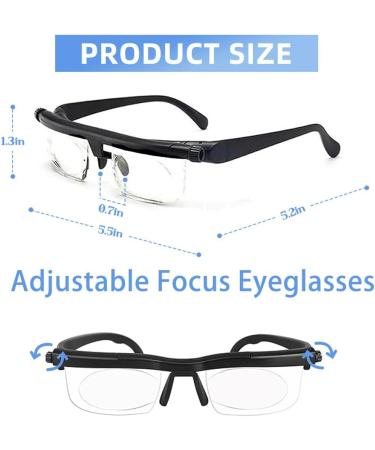 2024 Flex Focal Adjustable Glasses for Men & Women - Dial Vision Flex Focus - Black - Perfect for All international Shipping - Buy Online on GoSupps.com