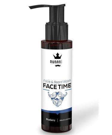 2-in-1 Beard & Face Wash for Men Softens Your Beard & Deep Cleanses with Added Refreshing Blueberry Fragrance | Free from SLS Paraben Chemicals -100ml