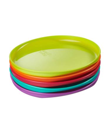 Vital Baby NOURISH Perfectly Simple Plates - Toddler Feeding Plates - Bright Colours - BPA Phthalate Latex free - Durable - Ideal For Toddlers Microwave/Dishwasher Safe 5pk