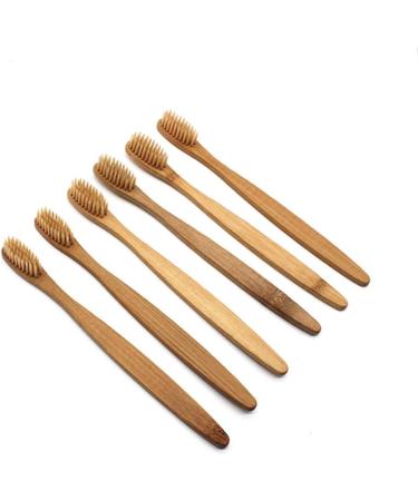 Eco-Friendly Bamboo Toothbrush Set - 8 Natural Wooden Brushes with Soft Bristles for Sustainable Oral Care - Buy Online on GoSupps.com