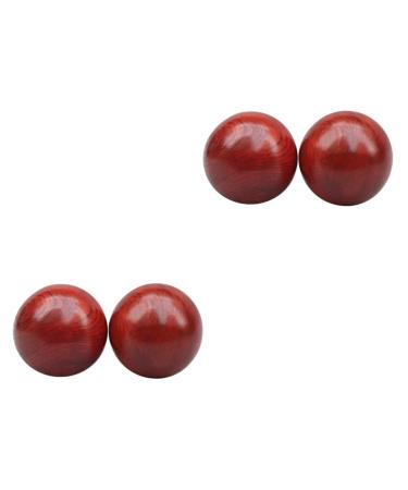 Healeved 4 piece of wooden ball health wrist balls wooden massage finger exercise round tool handmade body massage smooth wood fitness chinese style health ball wooden