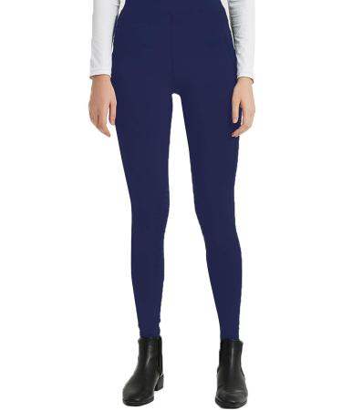 FunRiding Girls Horse Riding Pants Tights - Dark Blue X-Small | Kids Equestrian Breeches with Pockets - Buy Online on GoSupps.com