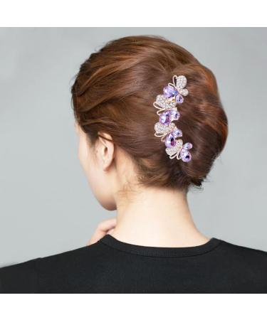 4-Piece Vintage Butterfly Hair Accessories | Crystal Bead Headdress for Women & Girls - Buy Online on GoSupps.com