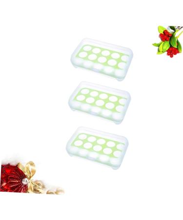 Yardenfun 3pcs Eggs Dispenser Serving Tray Containers for Food Egg Holder Storage Box Portable Egg re-usable Green 25*15.5*7.2cm - Buy Online on GoSupps.com