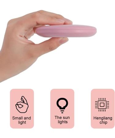 FOME LED Lighted Travel Makeup Mirror Compact - Handheld Double Sided Portable Folding Mirror 1x/10x Magnification - Compact and Lightweight Design - Pink - Buy Online on GoSupps.com