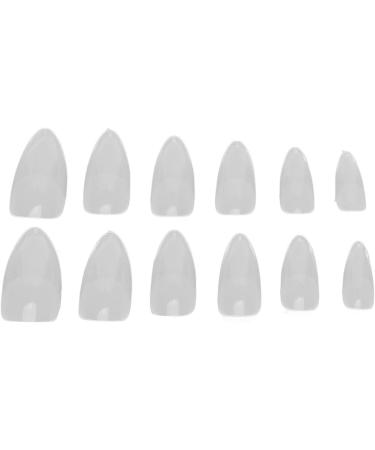 Clear Nail Tips Transparent Multi Size Semi Frosted False Nails Tips Ultra Thin Breathable for Home DIY (11#) - Buy Online on GoSupps.com