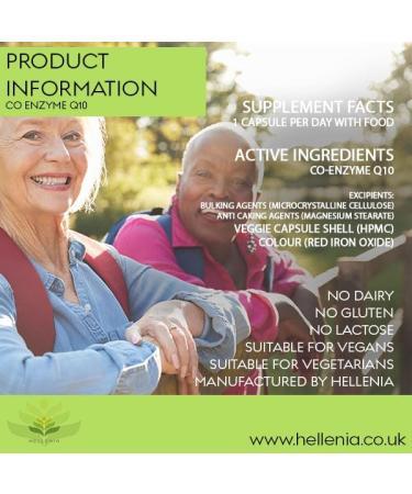 Hellenia CoEnzyme Q10-100mg | 90 High Absorption Capsules | Powerful Antioxidant for Heart Health - Buy Online on GoSupps.com