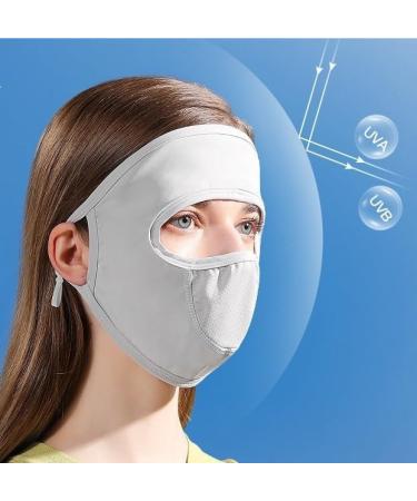 NAERTFD Sun Protection Mask for Women | Hooded Pink Full Face Sun Mask - Breathable Ice Silk for Outdoor Sports & Summer Protection - Buy Online on GoSupps.com