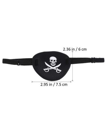 Pirate Skull Eye Patch for Adults & Kids - Adjustable Single Eye Cover for Amblyopia Lazy Eye & Strabismus - 2 Pcs - Buy Online on GoSupps.com