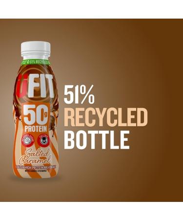 UFIT High Protein Milkshake Salted Caramel 8x500ml - Buy Online on GoSupps.com