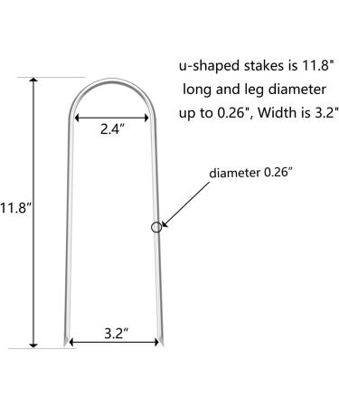 Galvanized Steel U-Shaped Trampoline Stakes Anchors - 11.8 inch High Wind Ground Anchor for Soccer Tents & Garden Decorations - Buy Online on GoSupps.com
