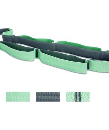 A AZURELIFE Premium Durable Cotton Stretch Non-Elastic Yoga Strap for Stretching - Green-12 loops - Buy Online on GoSupps.com