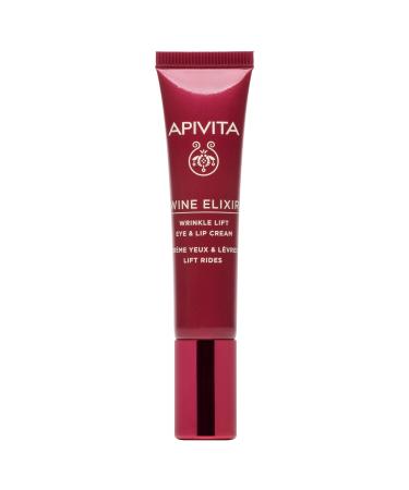 APIVITA Wine Elixir Wrinkle Lift Eye & Lip Cream 0.54 oz. | Anti Aging Eye Cream to Reduce Wrinkles and Dark circles