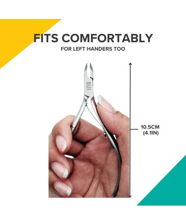 Rui Smiths Professional Cuticle Nippers - Surgical-Grade Stainless Steel Trimmer with French Handle | 5mm Half Jaw Precision Cuticle Trimmer - Buy Online on GoSupps.com