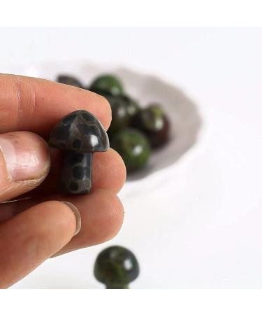 Natural Hand - Carved Semi - Precious Quartz Dragon Blood Stone Crystal Mushroom 4pc Room Decoration ERTEYIN Random - Buy Online on GoSupps.com