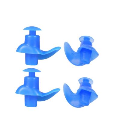 Garneck Sleeping Earplugs Ear Plugs Ear Plugs Silicone Swimming Earplugs Silicone Earplugs Diving Earplugs Pool Accessories Nose Clip Set Blue Mute 5 Pairs